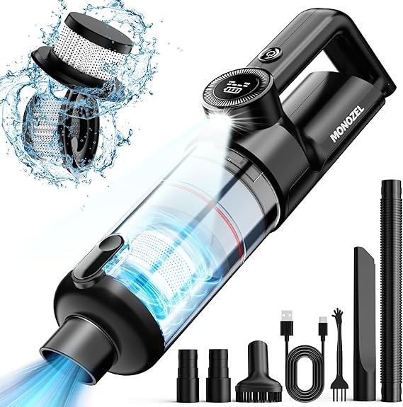 Handheld Vacuum Cordless – Car Vacuum Cleaner with Brushless Motor, Fast Charge,