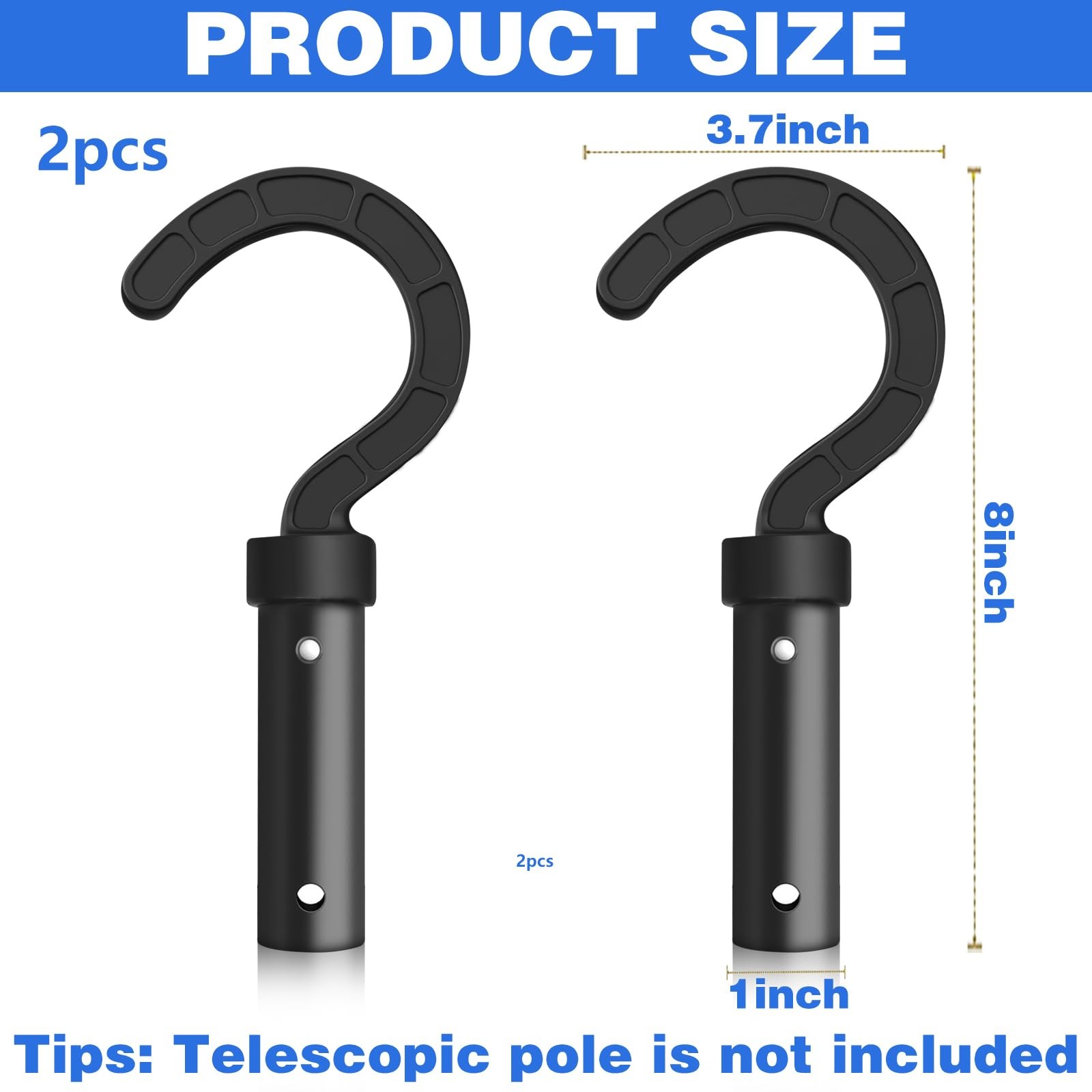 2 PCS Hook for All Robotic Pool Cleaner Pool Hooks for Poles Accessories, Poo…