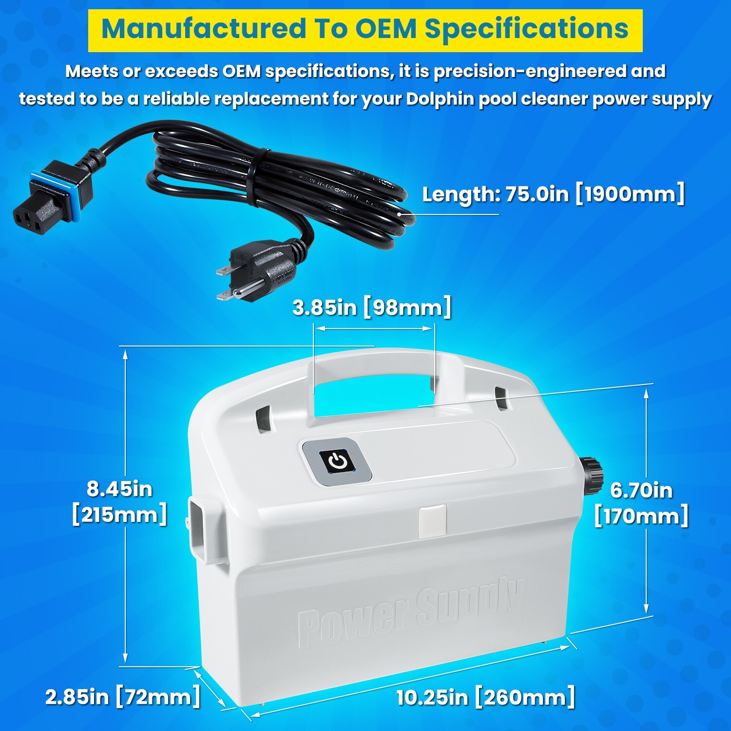 9995670-US-ASSY Power Supply Replacement For Maytronics Dolphin with 5898412LF