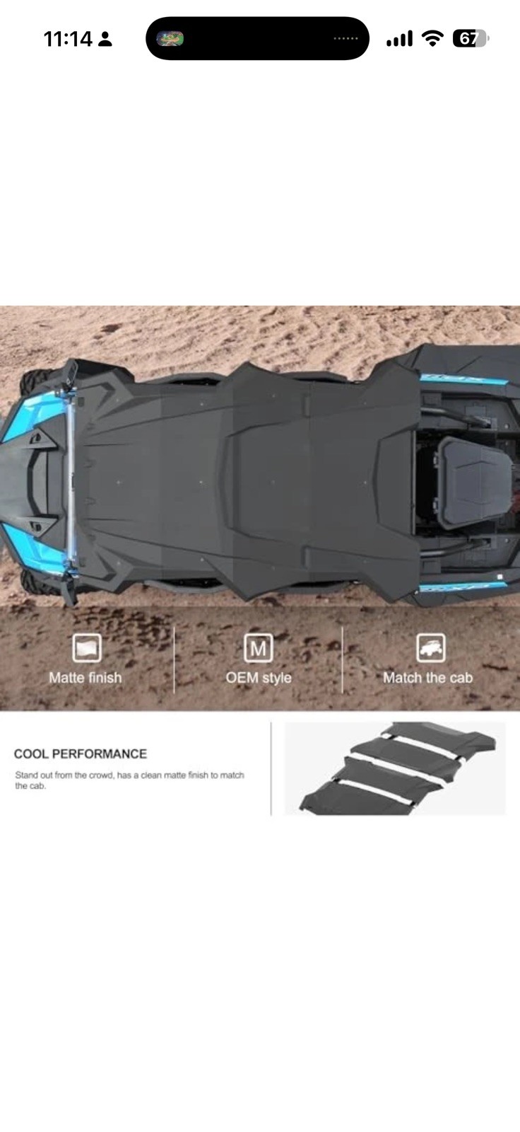Poly Sport Roof for 2014-2023 Polaris RZR XP 4 1000 / XP 4 Turbo / 4 900 / S