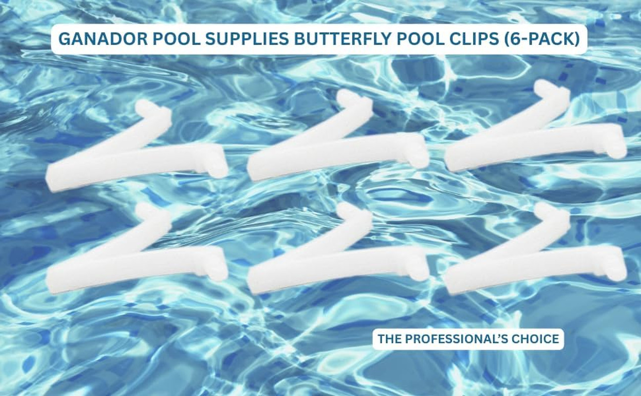 Ganador V-Clips Butterfly Clips for Standard Pool Poles – 6 Pack Universal