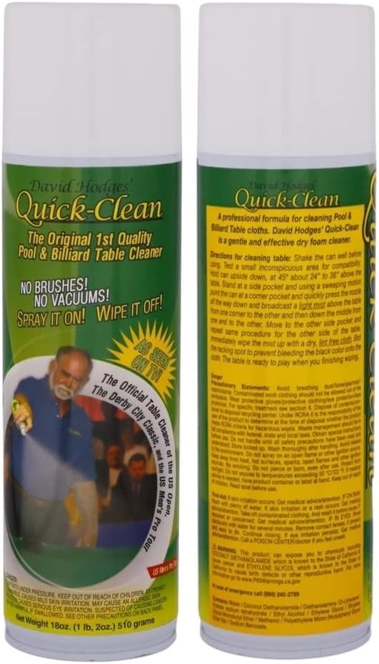 Quick Clean Spray for Pool Table Felt, Fast Fabric Cleaner with Linen Scent