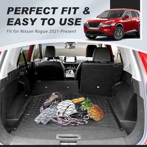Trunk Mesh Cargo Net for 2026 2025 2024 2023 2022 2021, Floor Nissan Rogue