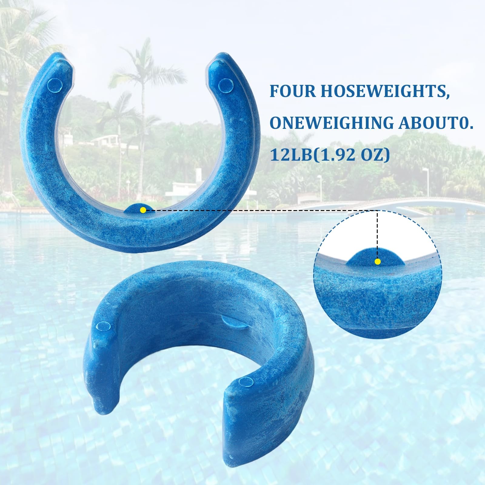 4 Pack Pool Cleaner Hose Weight Replacement, Compatible with Zodiac Baracuda …