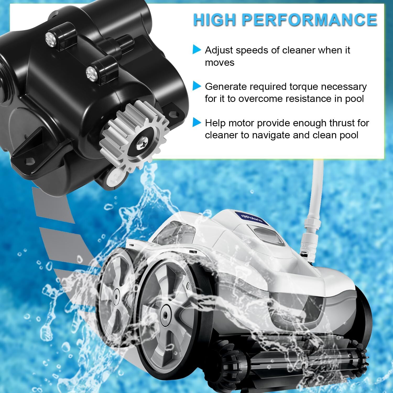 R0837300 Gearbox Assembly for Polaris Quattro P40/Sport Pressure Pool Cleaner