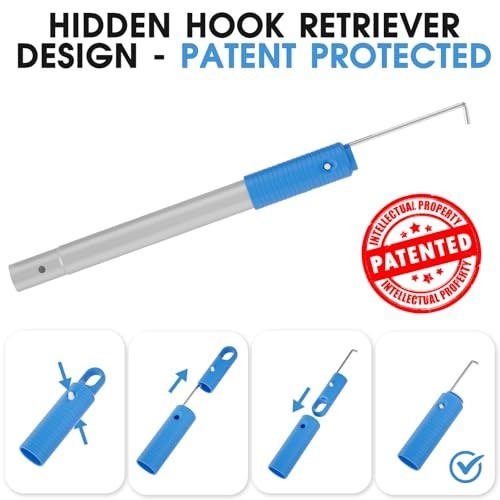 Heavy Duty 20&Prime; 2-in-1 Pool Brush Set with Extra Side Brush & 9FT Extendable Pole