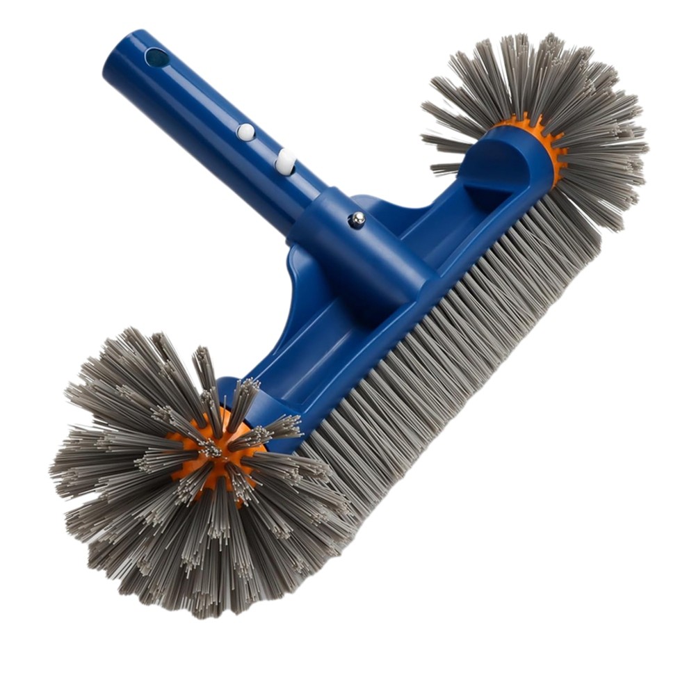 Pool Brush with EZ Clip, 13&Prime; Round End for Cleaning Pool Wall Brush Head L3M7