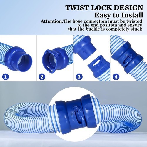 6 Pack Pool Cleaner Hose for Zodiac X7 T3 T5 MX6 MX8, 39&Prime; Twist Lock Hoses