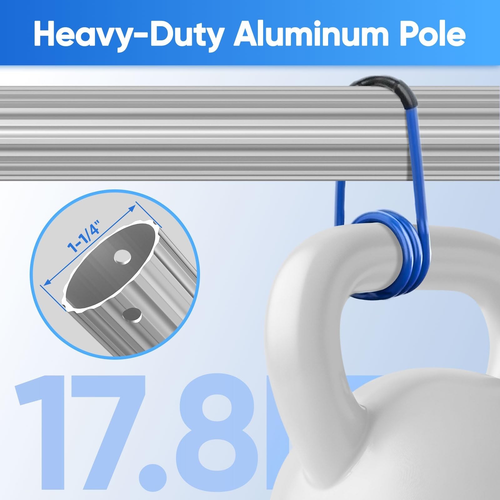 15FT Heavy Duty Telescopic Pool Pole – Adjustable 3-Piece Skimmer & Cleaning Too