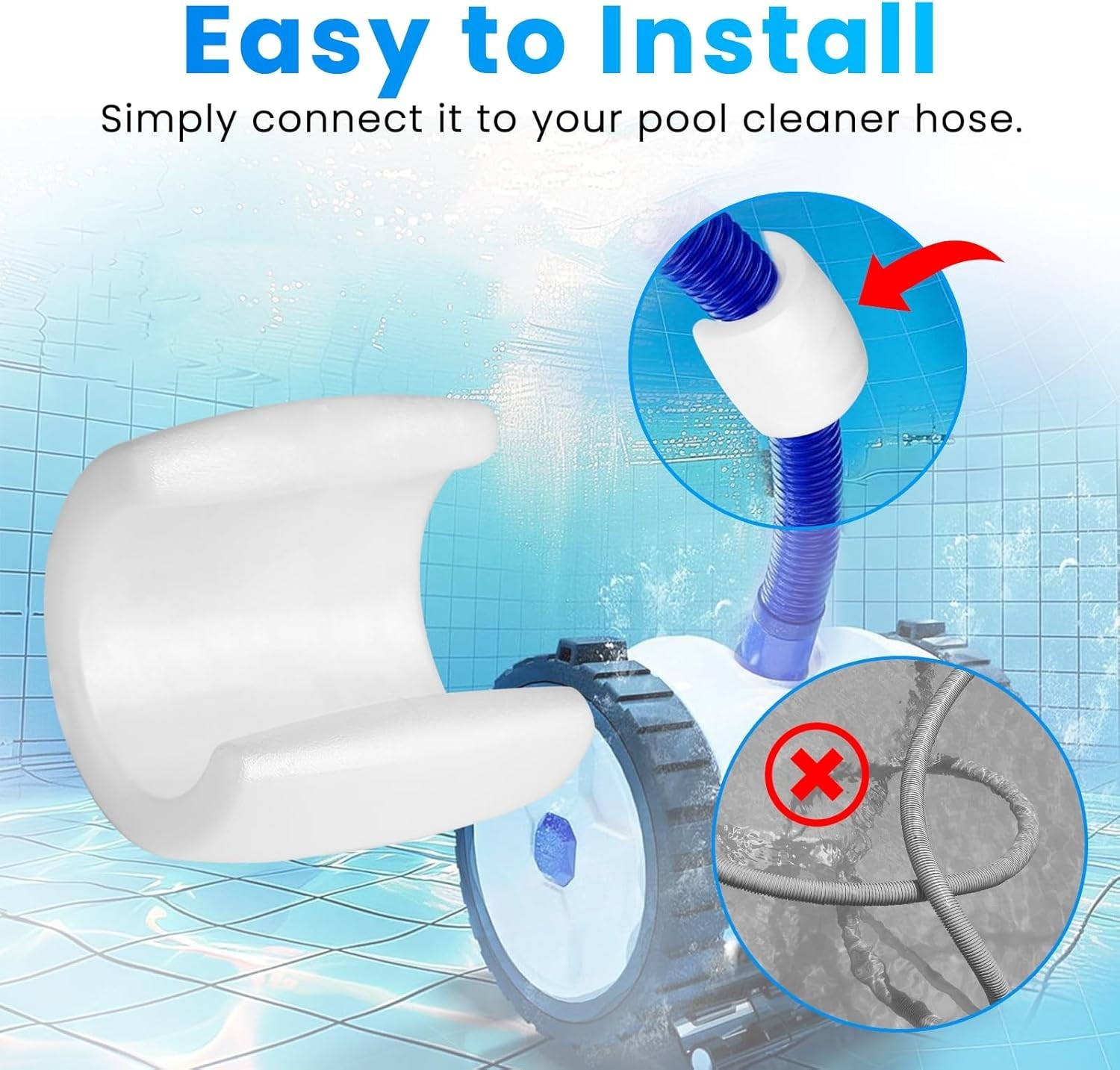 Lightweight Pool Cleaner Hose Floats (4 Pack) – Easy Installation & Reliability