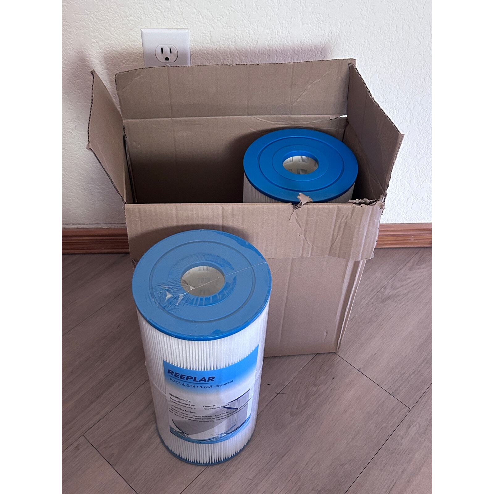 Set of 2 REEPLAR R PPWK 35B Pool & Spa Filter Open Box, One still in Wrapper