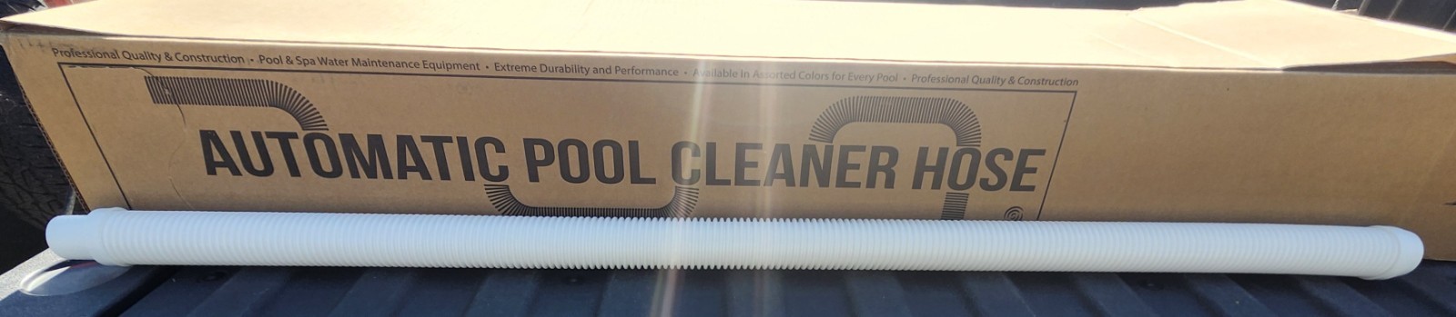 4pc Swimming Pool Vacuum Cleaner Hose Set white 4ft Flexible Sections, 1.5&Prime; Cuff