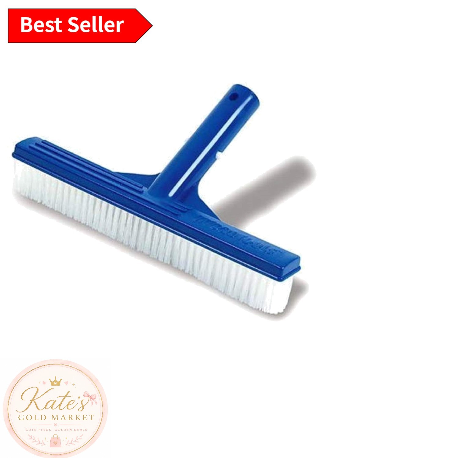 Professional-Grade Pool Brush – 10-Inch Nylon Bristles with EZ Clip Design
