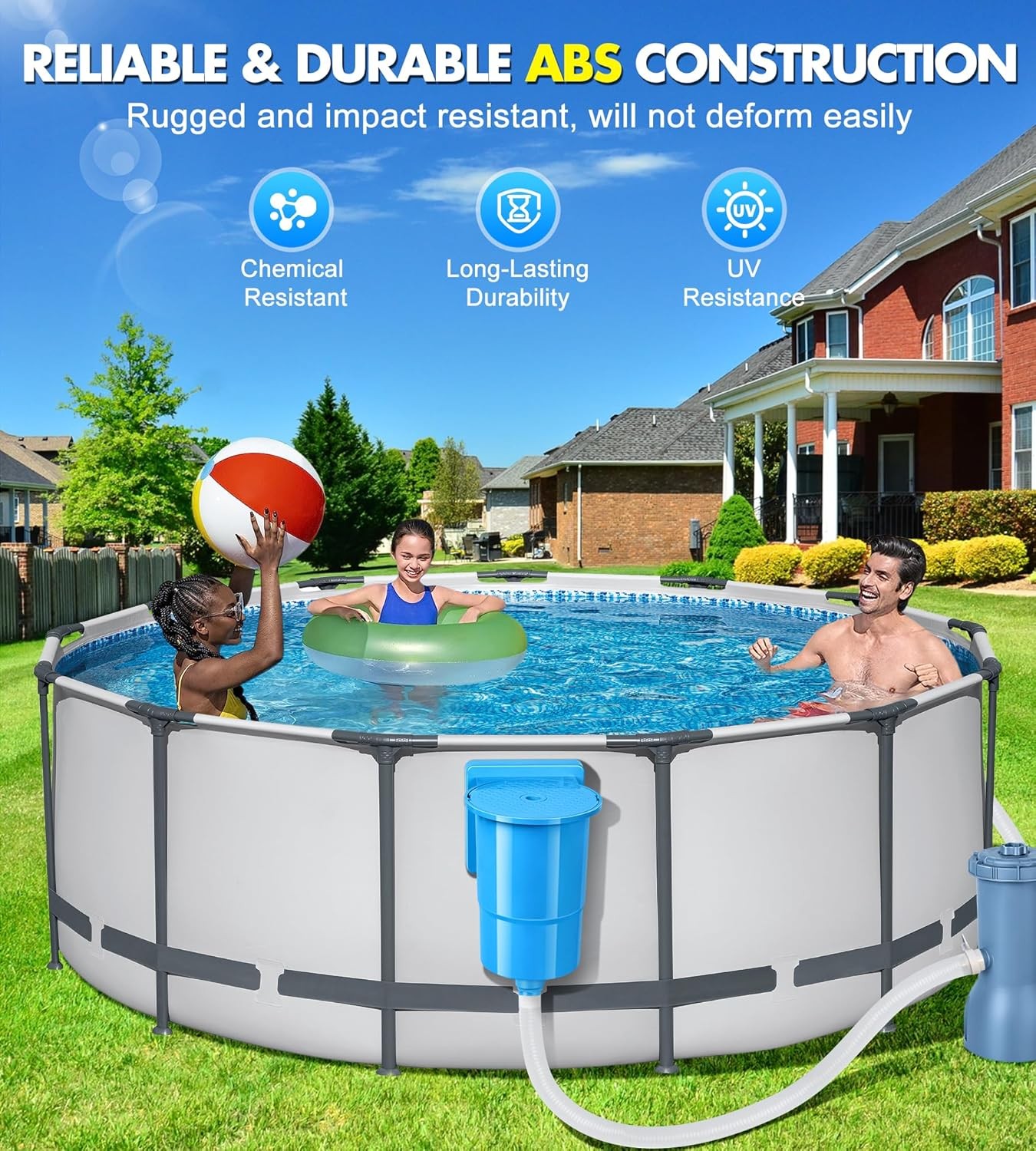 Standard Pool Wall Skimmer for above Ground Pools, Heavy Duty ABS through Wall P