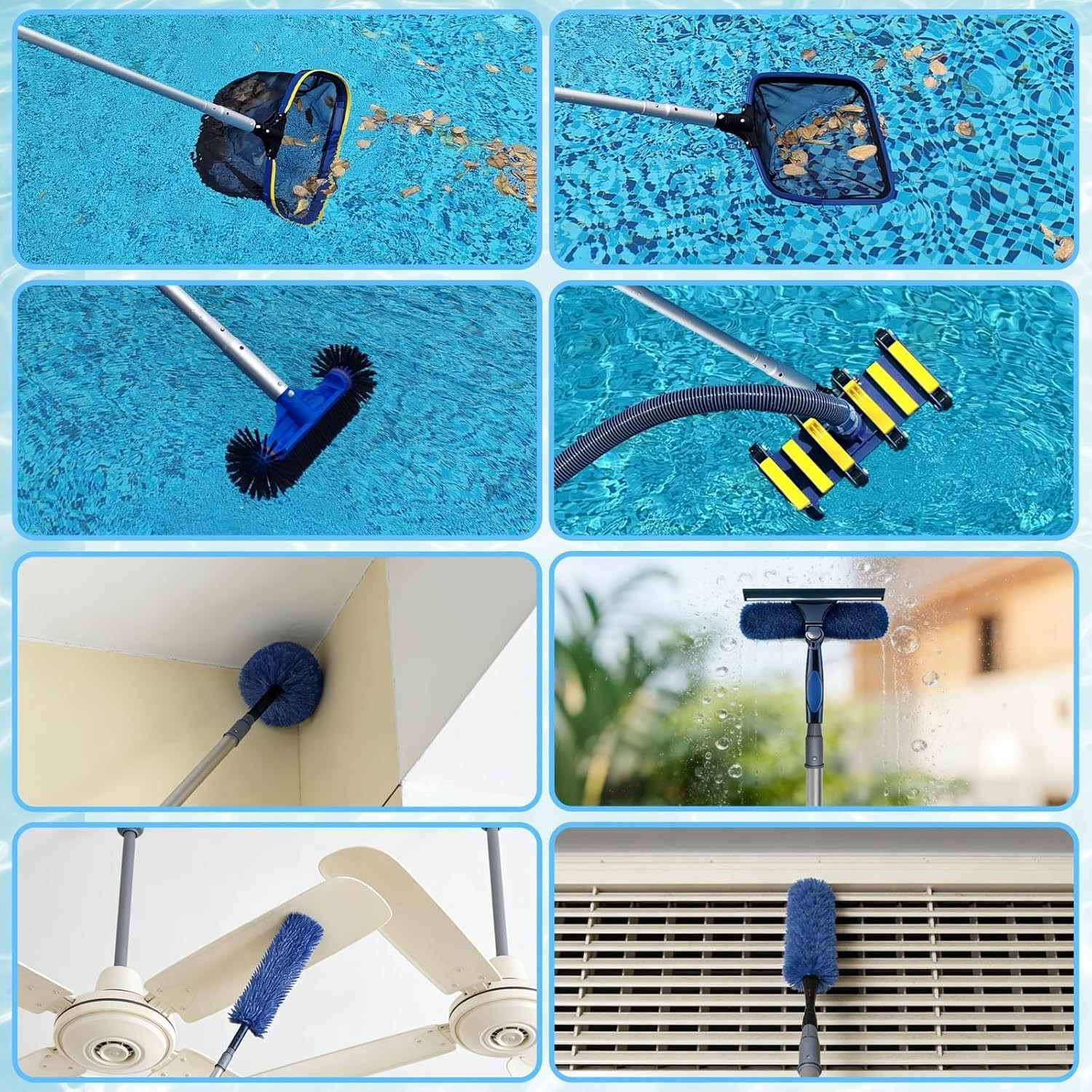 3-Piece 15FT Pool Pole – Durable Telescopic Design for All Cleaning Needs