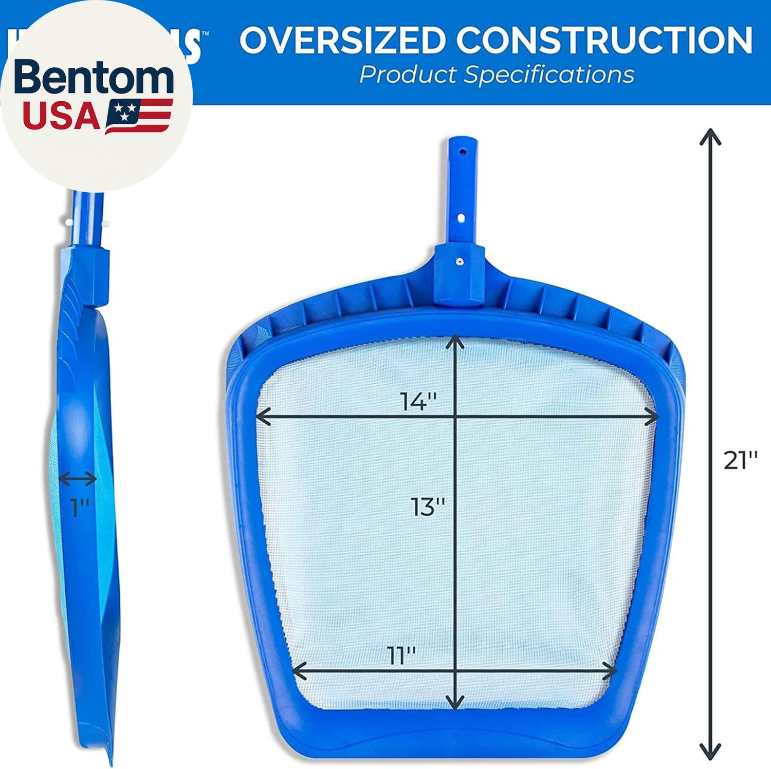 8039 Premium Extra Strong Leaf Skimmer Net Head Cleaner for Swimming Pool Spa Fo