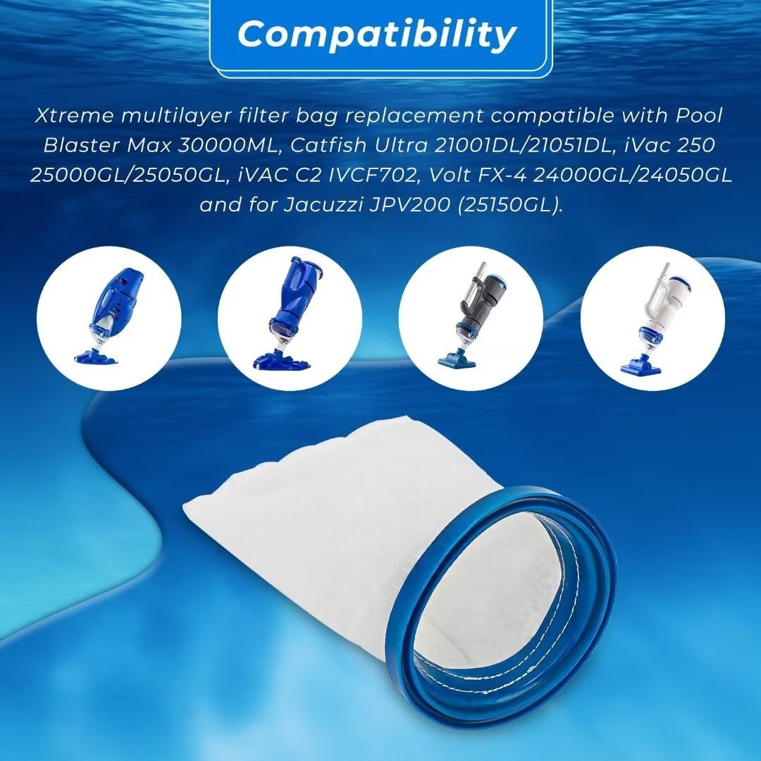 X-treme Multilayer Filter Bag Compatible with Pool Blaster Max,Catfish Ultra,…