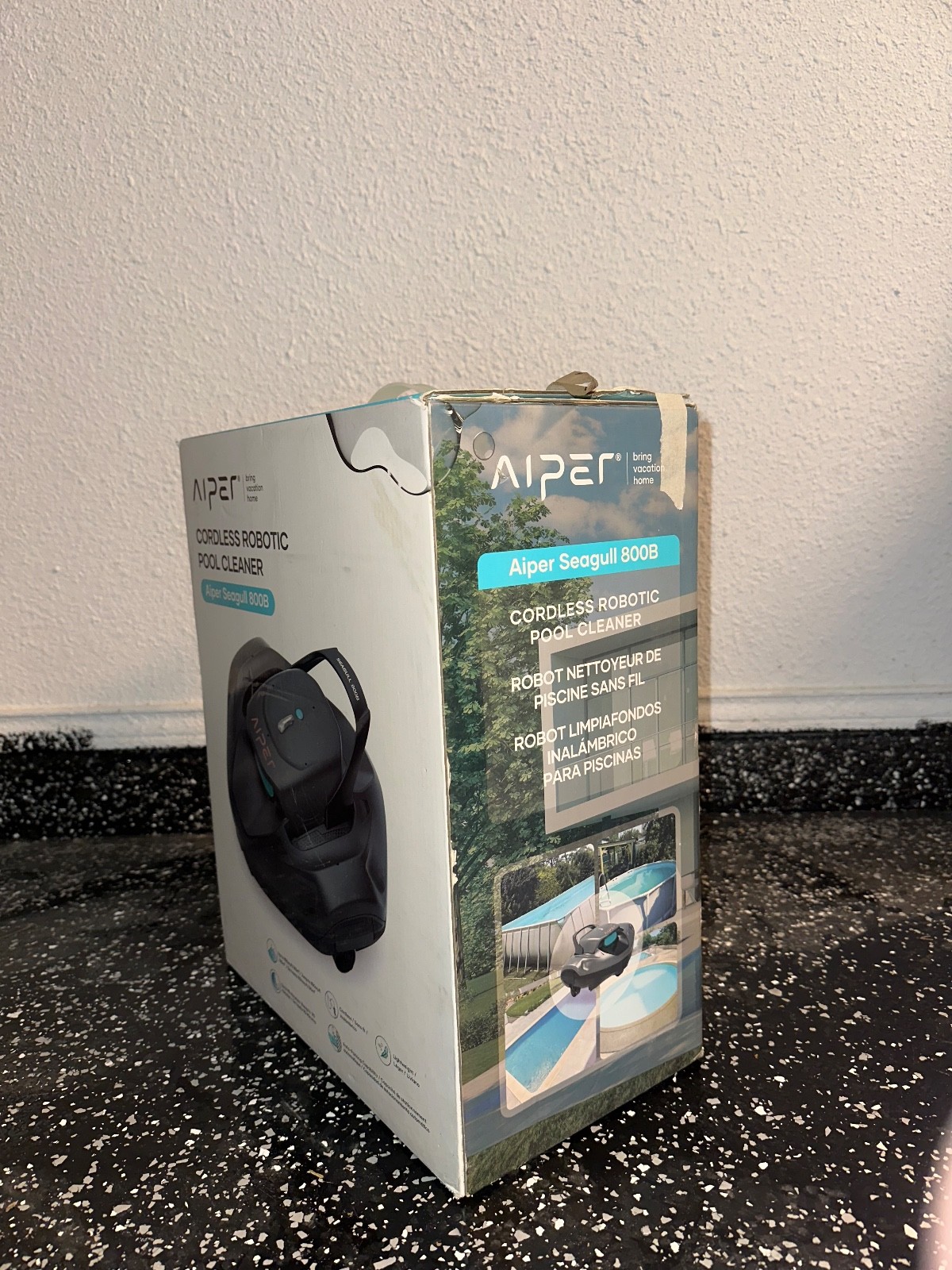 AIPER Seagull 800B Cordless Robotic Pool Cleaner ZT2001 Dark Gray NO CORD