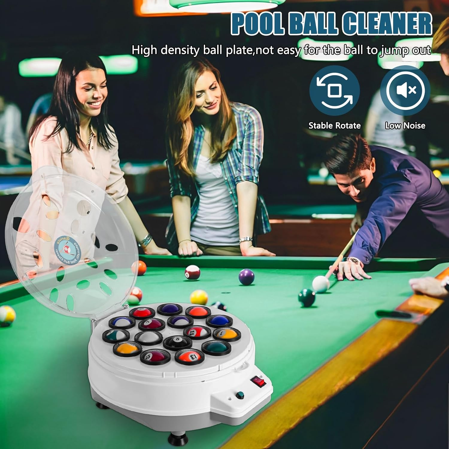 Pool Ball Cleaner,110V Automatic Billiard Ball Cleaner,Pool Ball Cleaner Machine