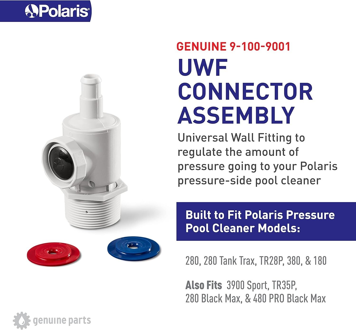 9-100-9001 GENUINE OEM PART Polaris UWF Wall Fitting Connector Assembly Quattro
