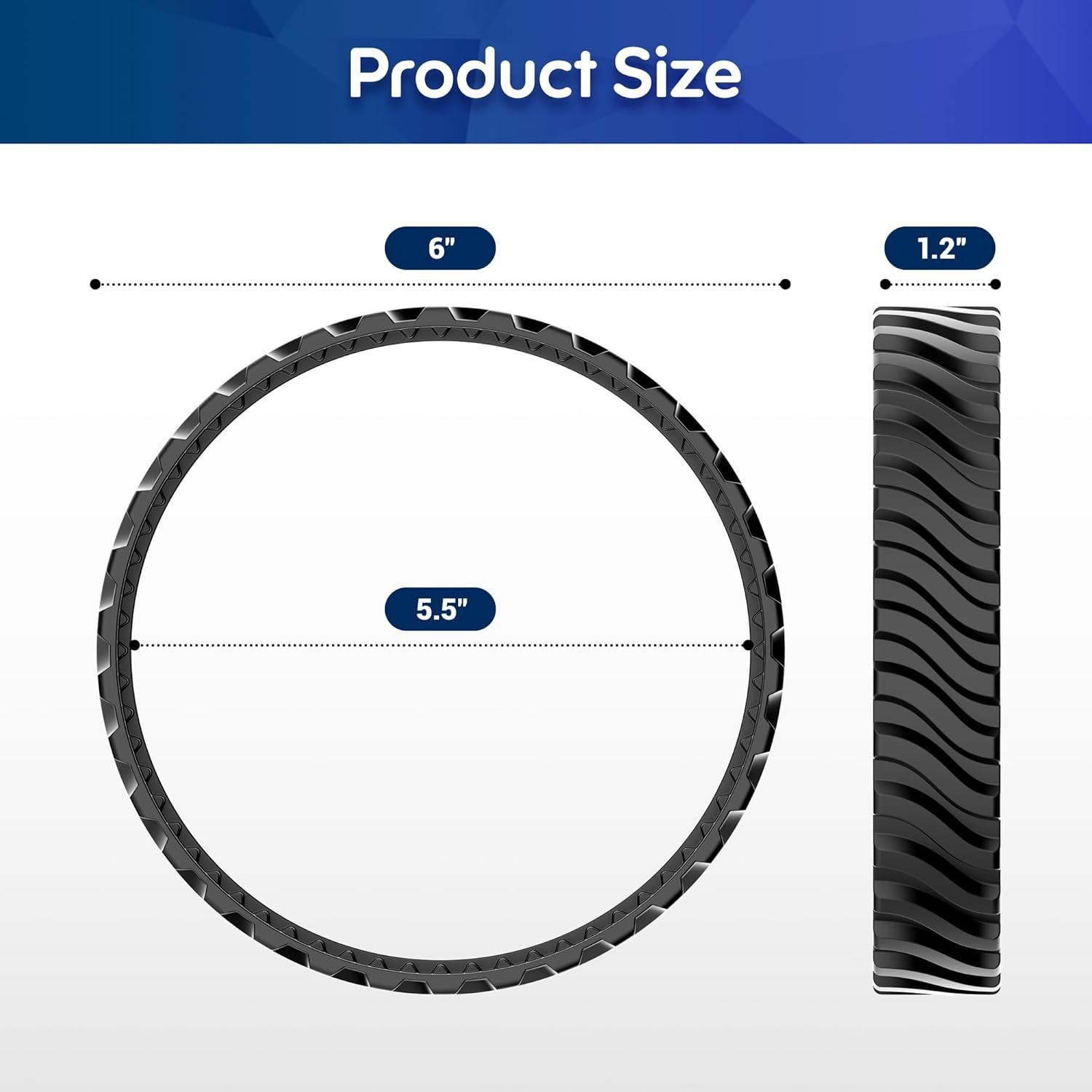 2 Pack Pool Cleaner Tire Track Replacement