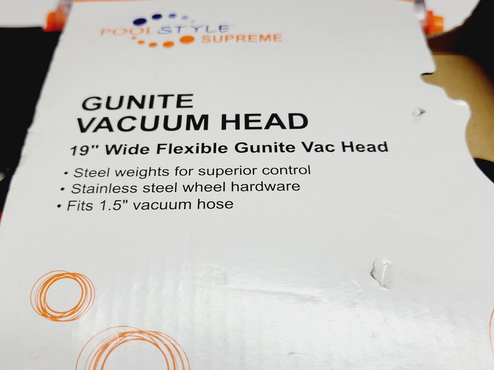 19&Prime; Gunite Flexible 12 wheel Vacuum Head
