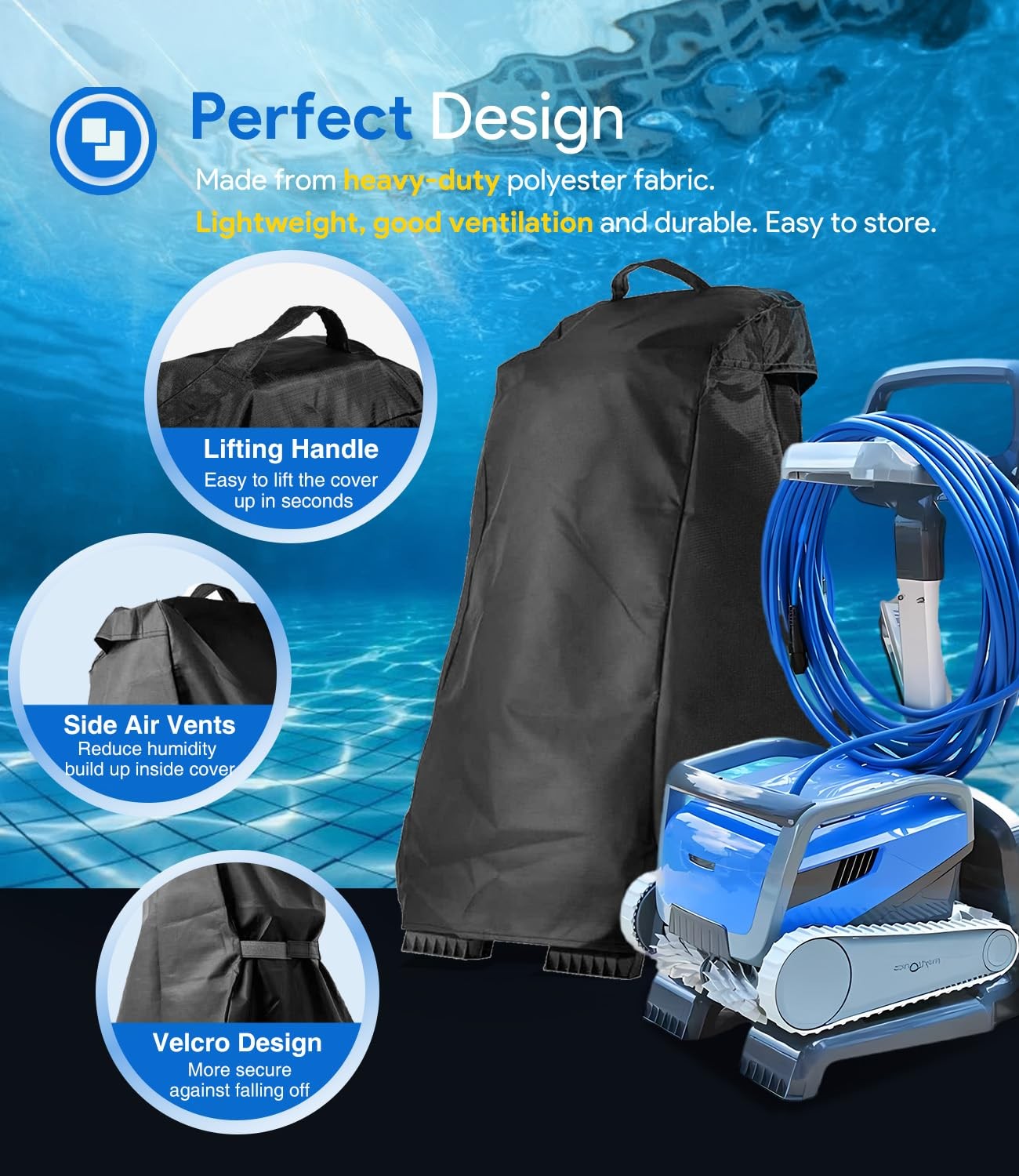 Premium 9991795-R1 Universal Swimming Pool Cleaner Classic Caddy Cover Replac…