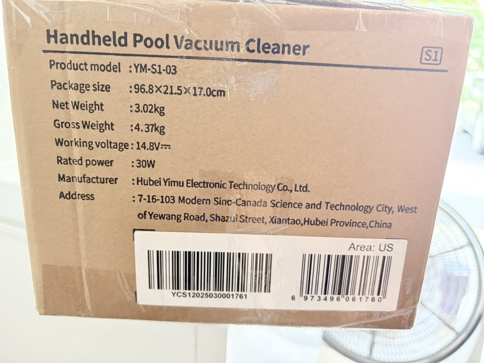 Cordless Rechargeable Pool Vacuum Handheld Cleaner w/ Telescopic Pole 60 Min