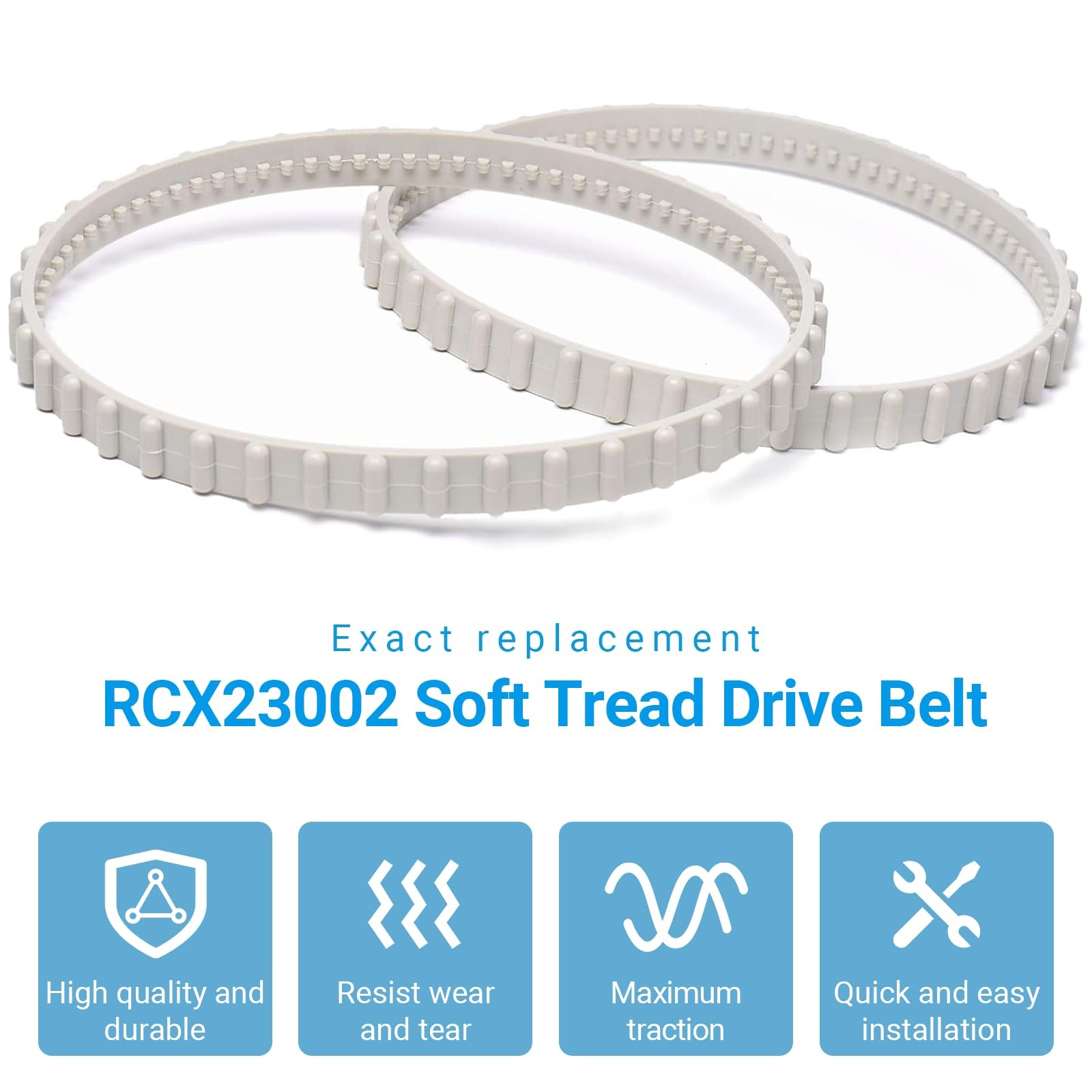 (2 Pack) AR-PRO RCX23002 Replacement Soft Tread Drive Belt – Premium, 2-Pack
