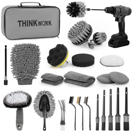 Car Detailing Kit, Car Detailing Brush Set, Car Cleaning Drill Brush Kit 27PCS