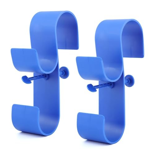 Poolside Pool Leaf Skimmer Net Holder, Swimming Pool Pole Hanger Hooks, 2