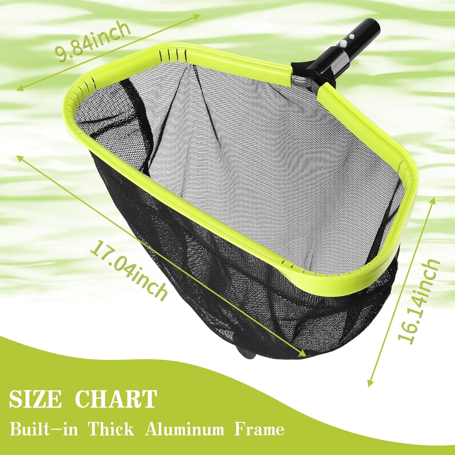 Double-Layer Deep Bag Pool Skimmer Net – Reinforced Frame for Efficient Cleaning
