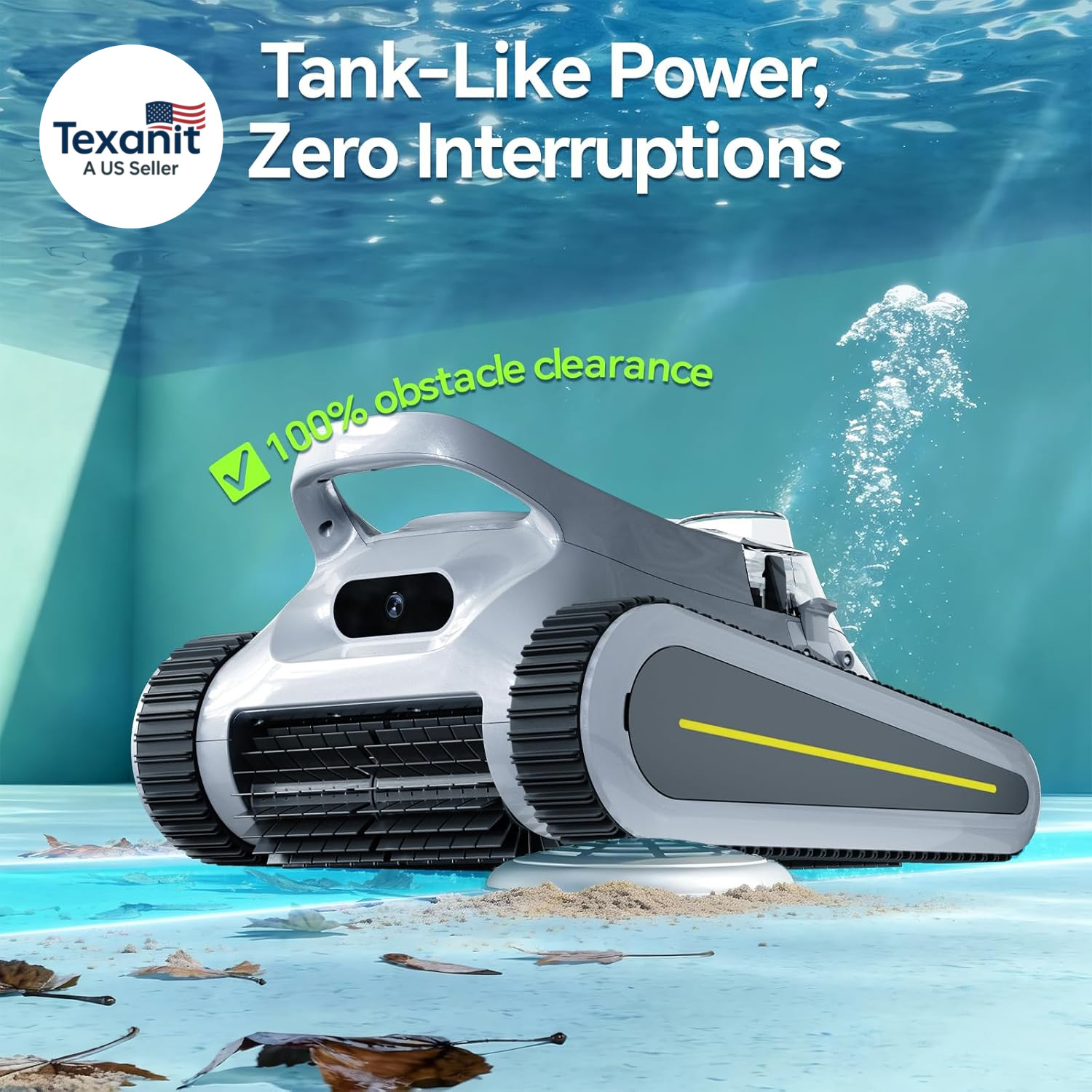 Pool Vacuum for Inground Pools & above Ground Pool, Cordless Robotic Pool Cleane