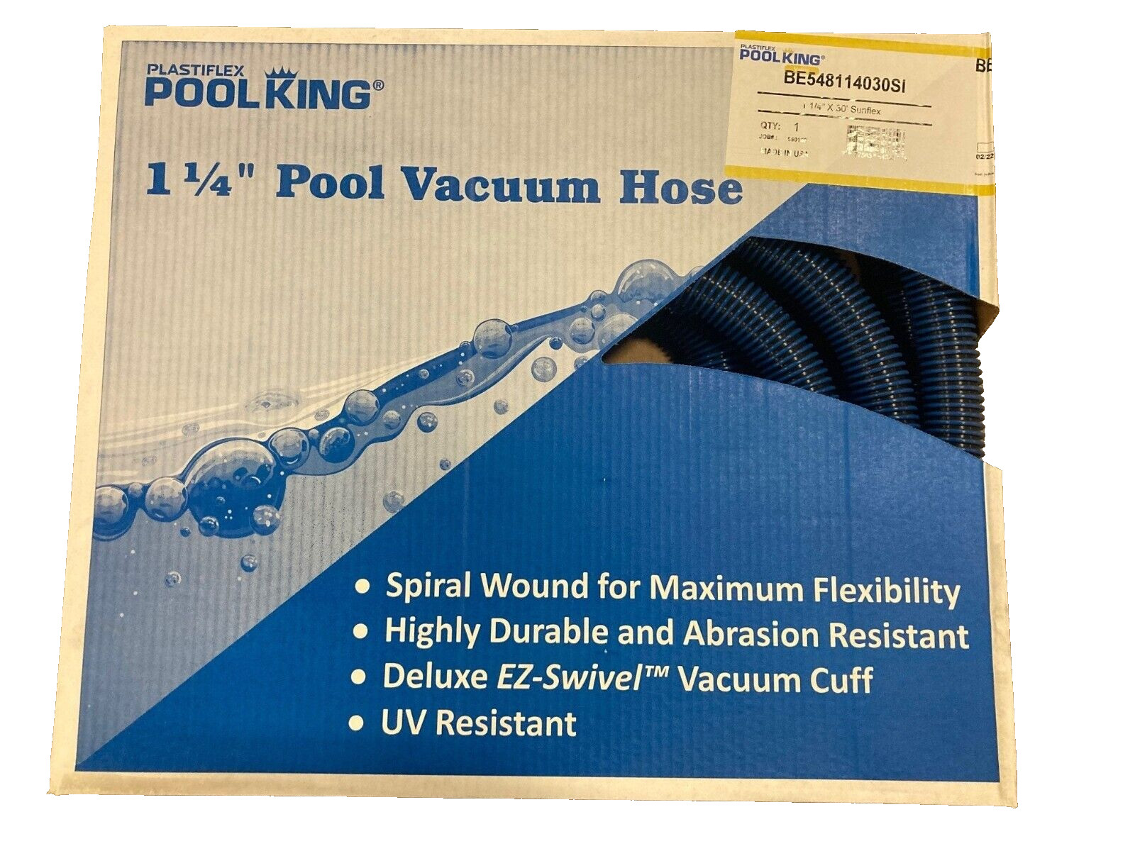 Plastiflex Pool King 30&prime; x 1 1/4&Prime; Pool Vacuum Hose