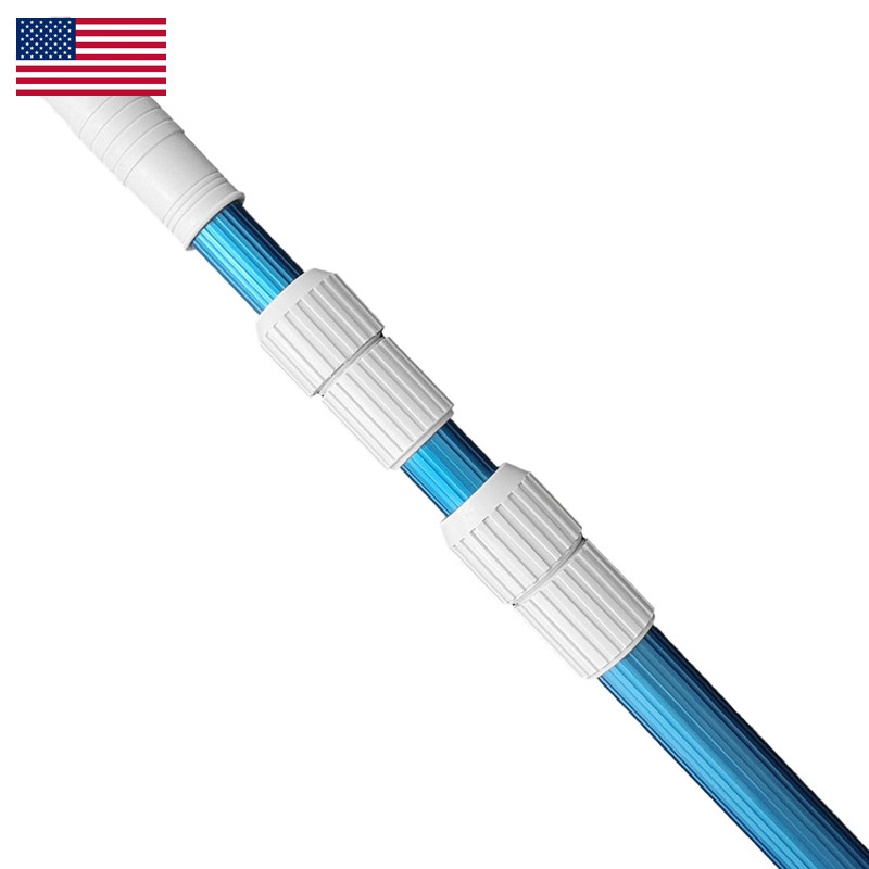 Poolwhale Professional 12 Feet Blue Anodized Aluminum Telescopic Swimming Pool