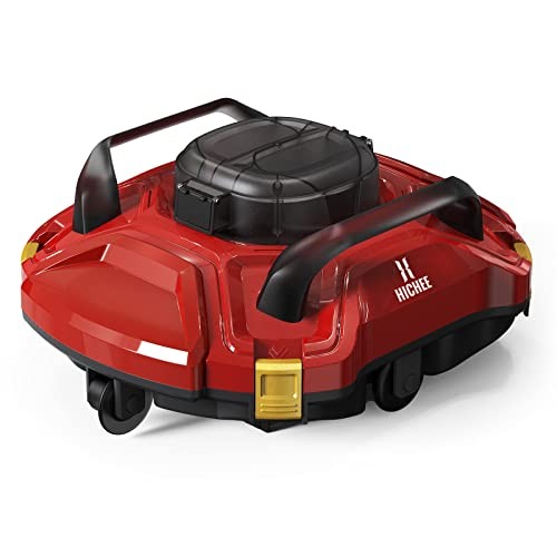 HICHEE P1 CORDLESS AUTOMATIC POOL CLEANER FOR POOLS UP TO 900 SQ. FT – RED/BLACK