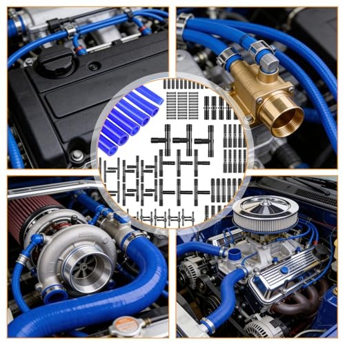 Vacuum Hose Automotive Kit High Performance Silicone Vacuums Hose Kit 6PCS 5FT