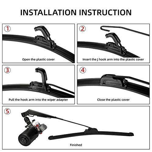 12V Electric Windshield Wiper Motor Kit Replacement for Polaris RZR, Clear,