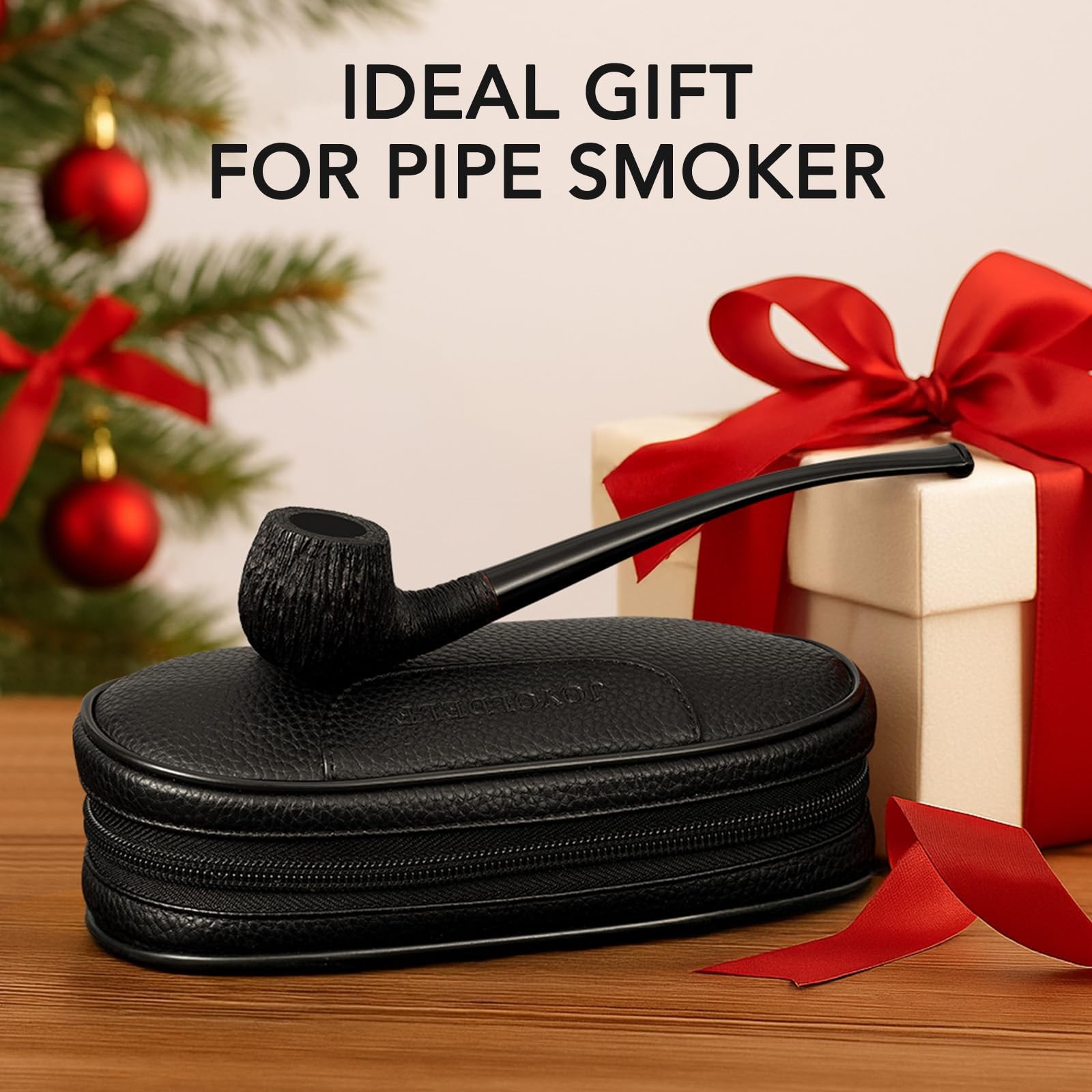 Joyoldelf Smoking Pipe Set, 27 Piece Heather Wood with 26-piece Acc