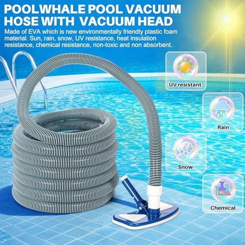 3 Pcs Pool Cleaning Kit 11.8&Prime; Vacuum Head with Flexible Butterfly Vacuum