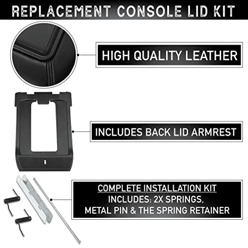 Center Console Lid Replacement Kit for 99-07 Silverado, Avalanche, Dark Gray