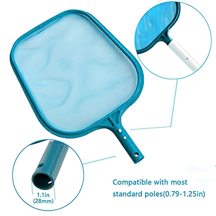 Fine Mesh Pool Leaf Skimmer Net w/ 5FT Telescopic Aluminium Pole Frame US SUPPLY