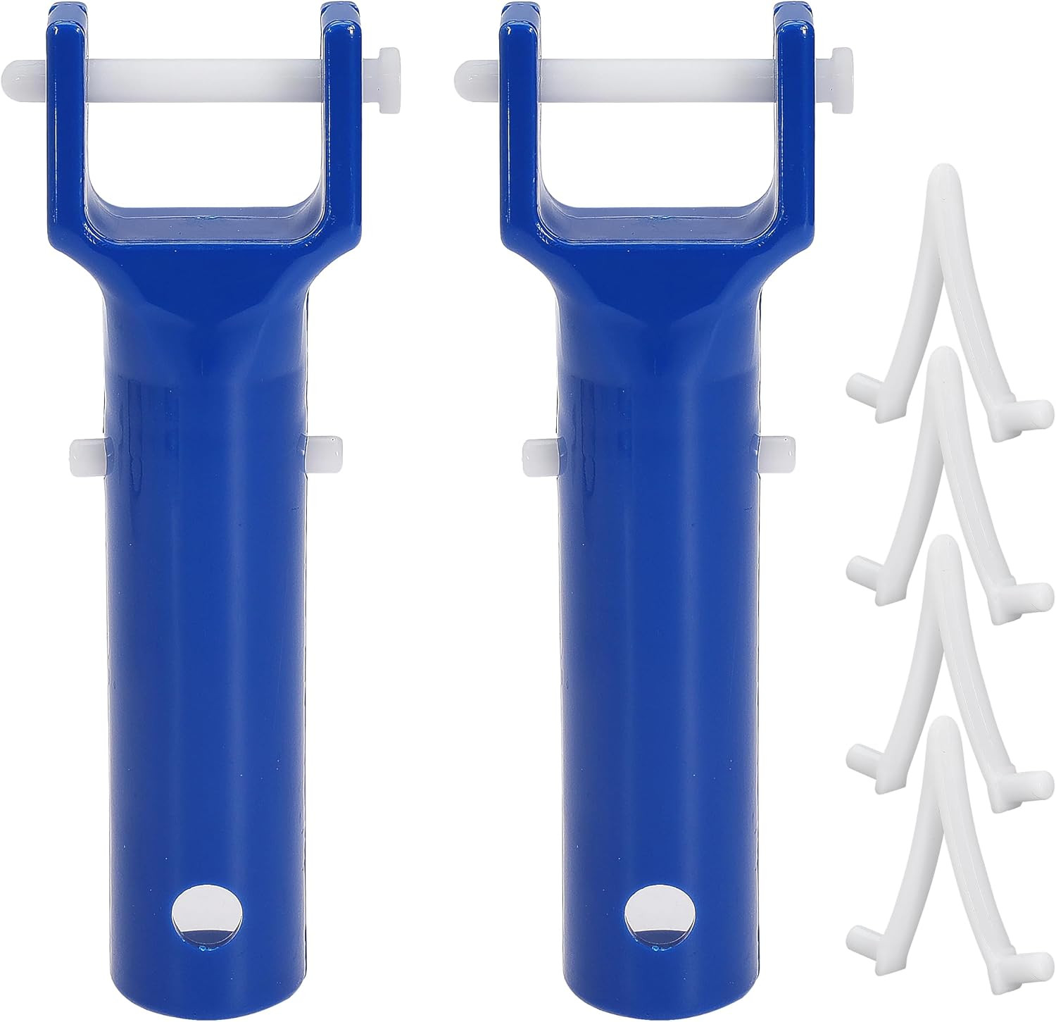 Pool Vacuum Head Handle Set with Butterfly V-Clips and Pins for Spa Use