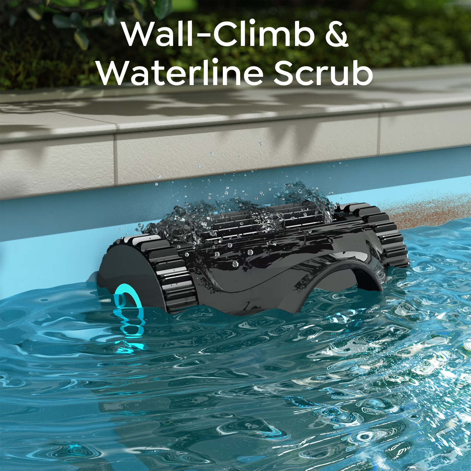 C1 Cordless Robotic Pool Cleaner, Wall & Waterline Cleaning, Blue
