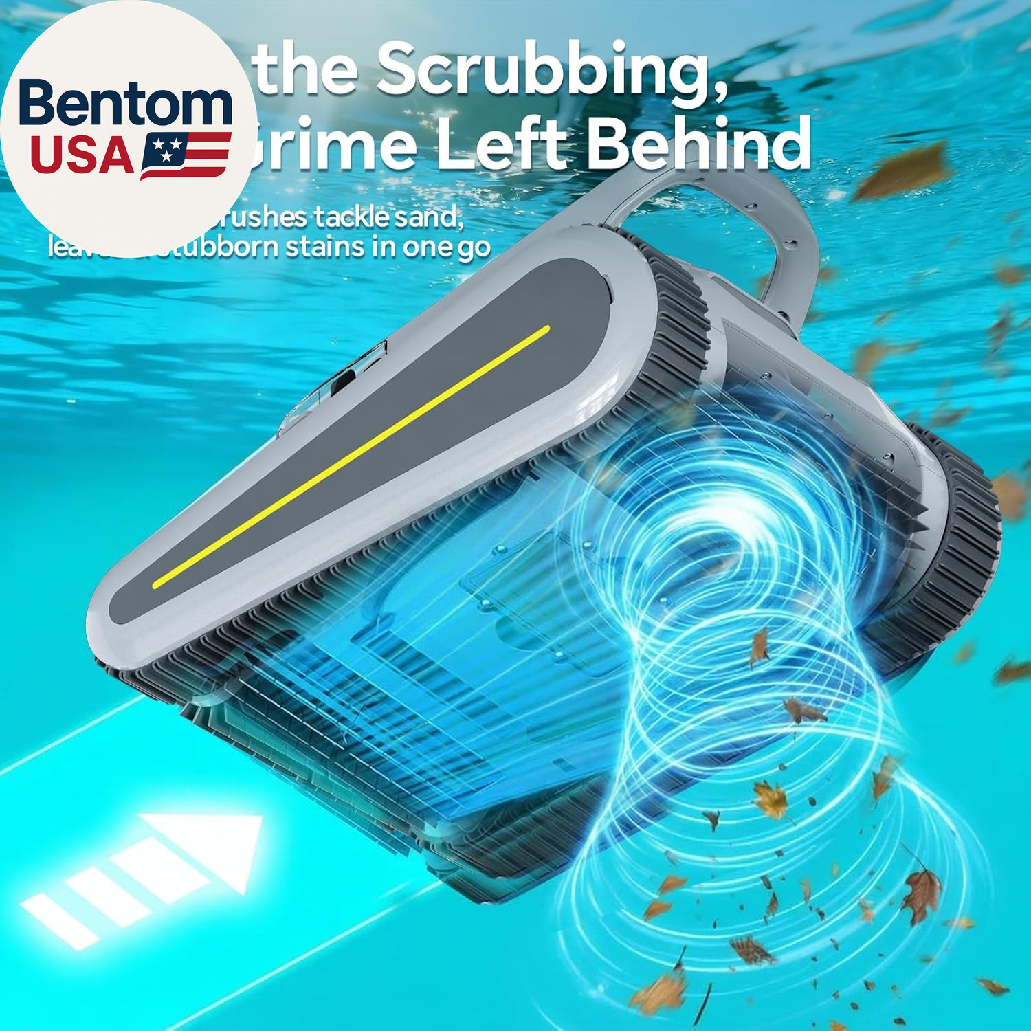 Pool Vacuum for Inground Pools & above Ground Pool, Cordless Robotic Pool Cleane