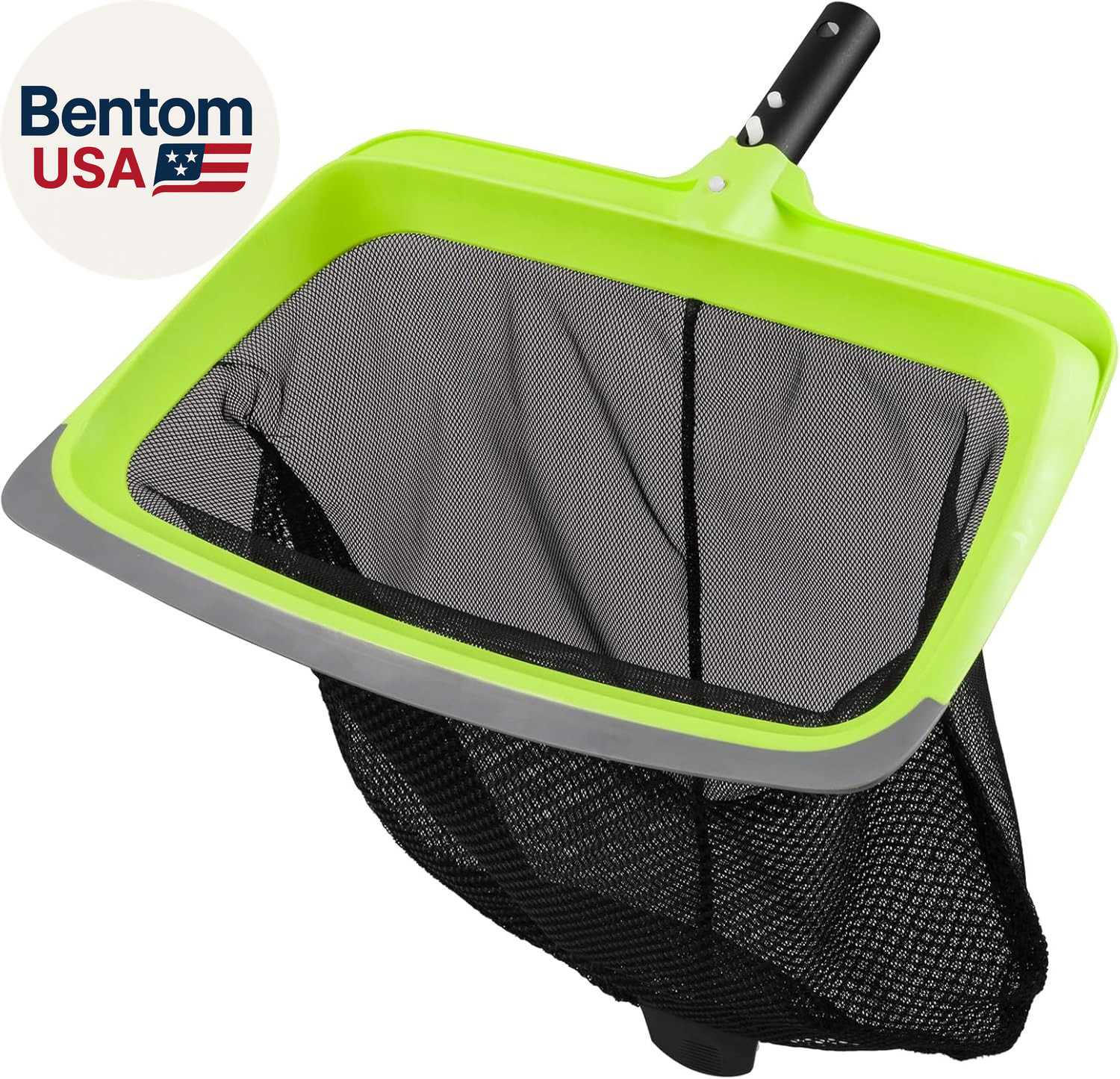 Swimming Pool Leaf Skimmer Net,Rubber Lip & Reinforced Frame Double-Layer Deep R