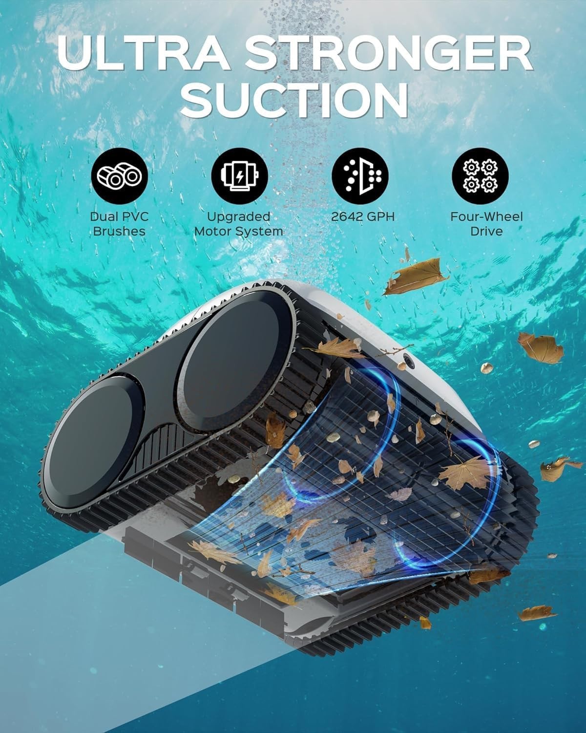 WYBOT C1 Robotic Pool Vacuum for Inground Pools *OPEN BOX – NEW* 150 min Runtime