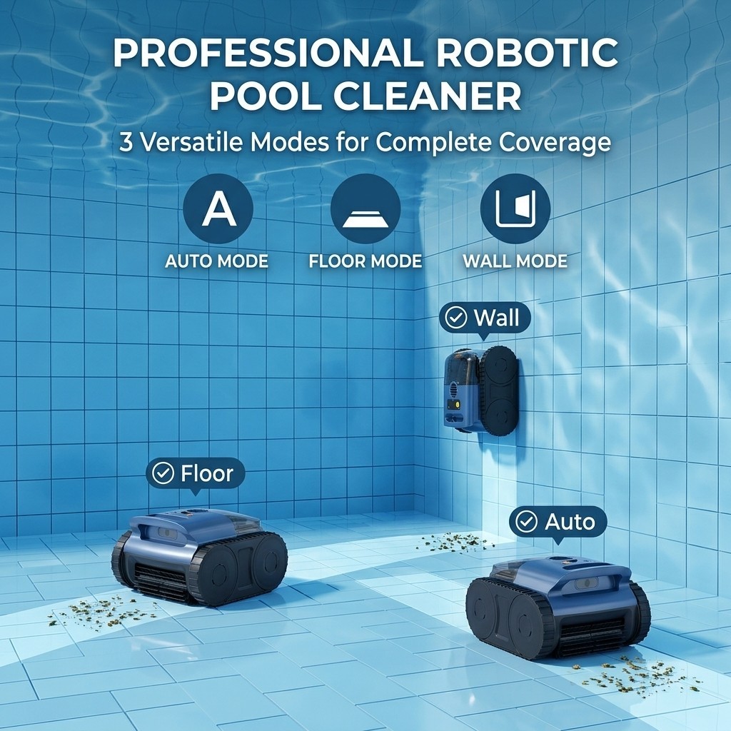 2026 New Cordless Robotic Pool Cleaner Robotic Pool Vacuum Waterline Cleaning