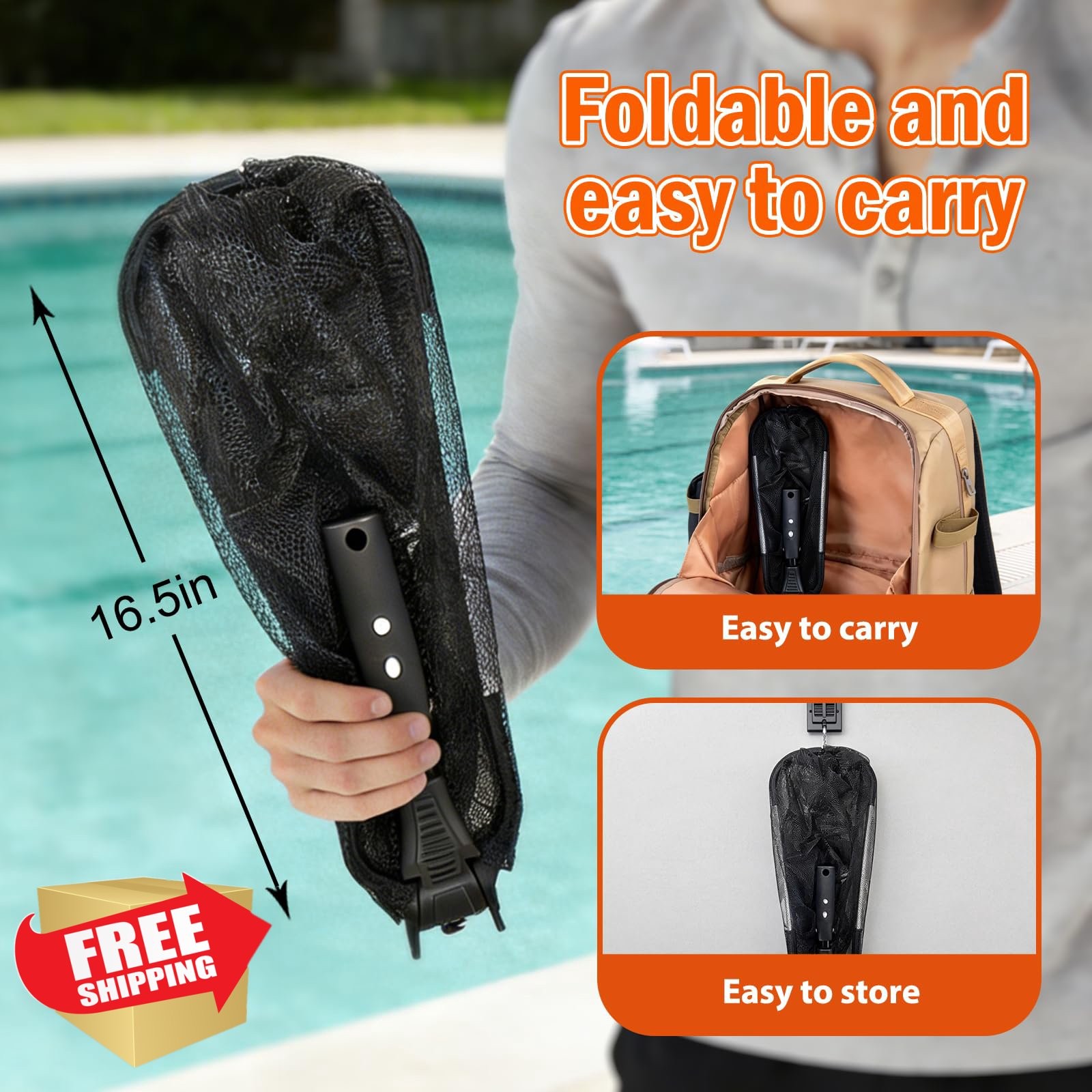 SISUPASSIE 20FT Pool Skimmer Net