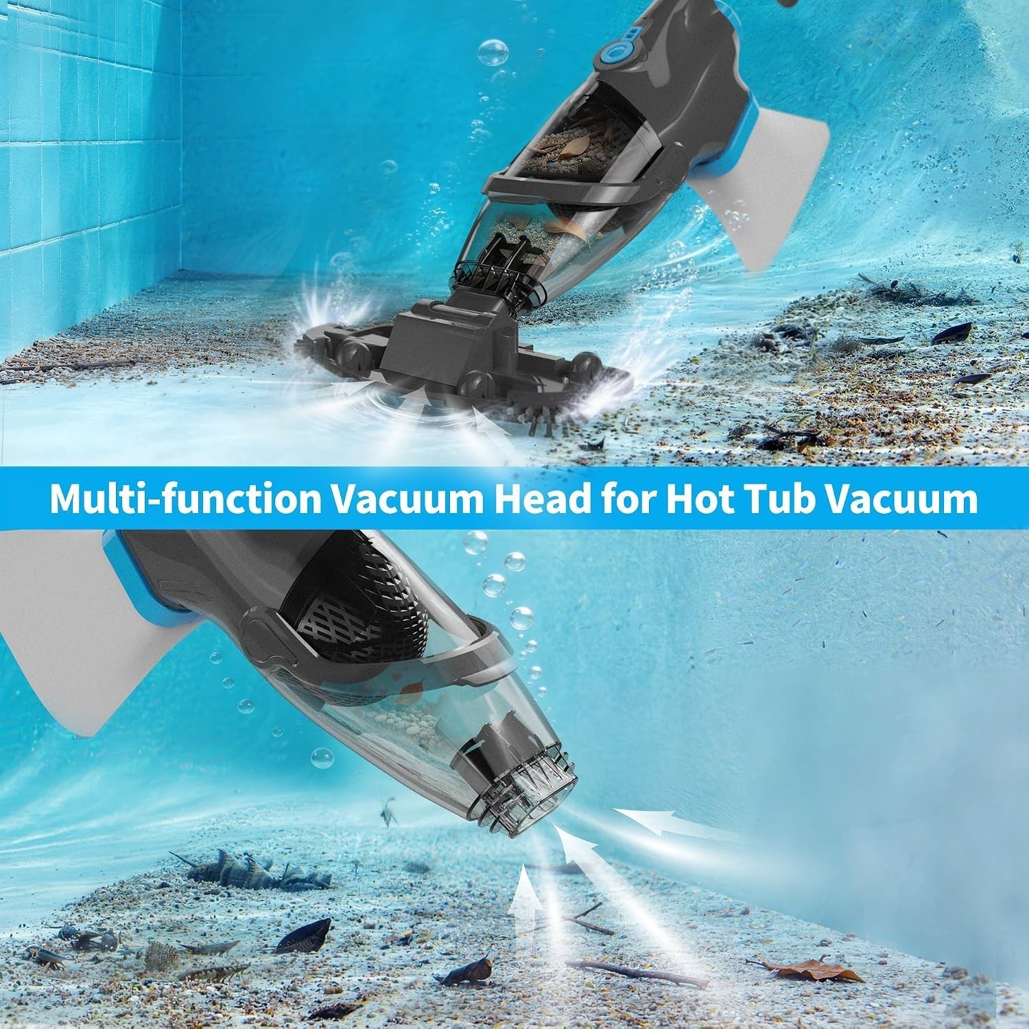Cordless Handheld Pool Vacuum for Above Ground, Inground Pools | 18.5GPM